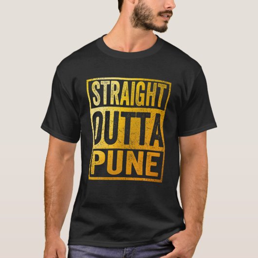 Straight Outta Pune India T-shirt (Voorkant)