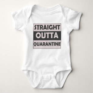 Straight Outta Quarantine Gezegde Black Grey Romper
