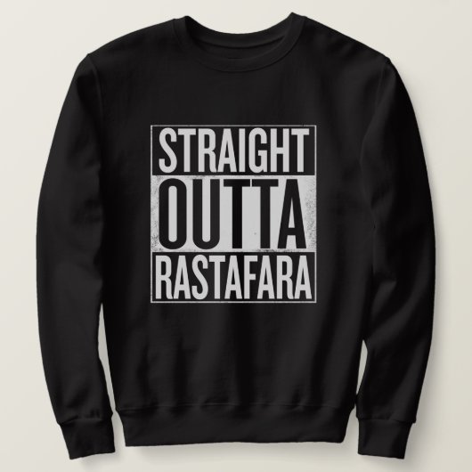 Straight outta Rastafara Rasta Reggae Sweater (Design voorkant)