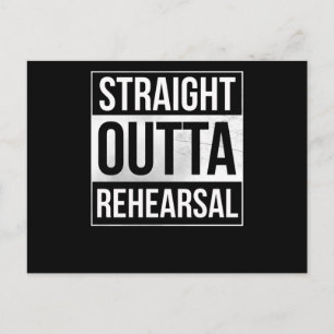 Straight Outta Rehearal Theater Artist Performer Briefkaart