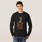 Straight Outta Rescue Pit Bulls Mannen Vrouwen Tee T-shirt (Voorkant volledig)