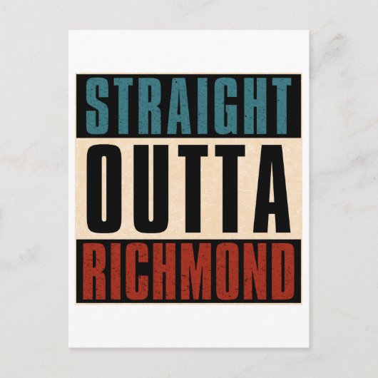 Straight Outta Richmond Virginia VA Briefkaart (Voorkant)