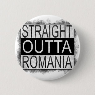 Straight Outta Roemenië Ronde Button 5,7 Cm