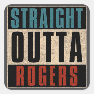 Straight Outta Rogers Arkansas AR Vierkante Sticker