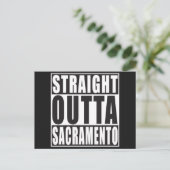 Straight Outta Sacramento California Briefkaart (Staand voorkant)