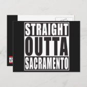 Straight Outta Sacramento California Briefkaart (Voorkant / Achterkant)