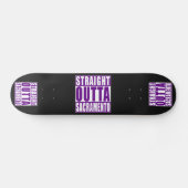 Straight Outta Sacramento Paars Skateboard (Horizontaal)