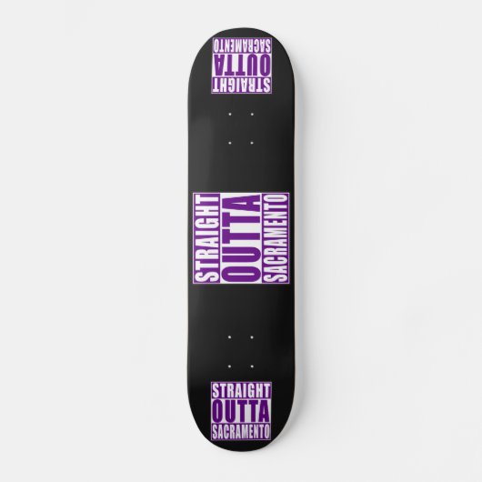 Straight Outta Sacramento Paars Skateboard (Voorkant)