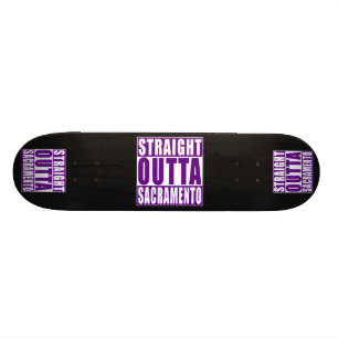 Straight Outta Sacramento Paars Skateboard