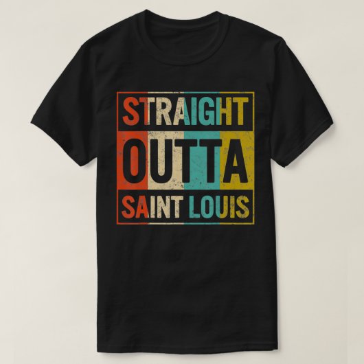 Straight Outta Saint Louis St T-shirt (Design voorkant)