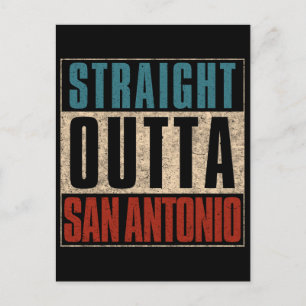 Straight Outta San Antonio Texas TX Verenigde Stat Briefkaart