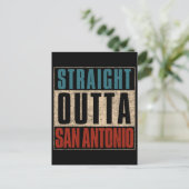 Straight Outta San Antonio Texas TX Verenigde Stat Briefkaart (Staand voorkant)