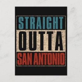 Straight Outta San Antonio Texas TX Verenigde Stat Briefkaart