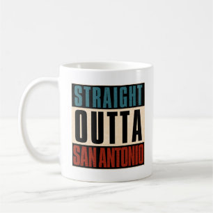 Straight Outta San Antonio Texas TX Verenigde Stat Koffiemok