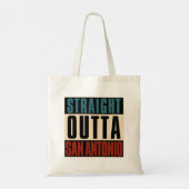 Straight Outta San Antonio Texas TX Verenigde Stat Tote Bag (Achterkant)