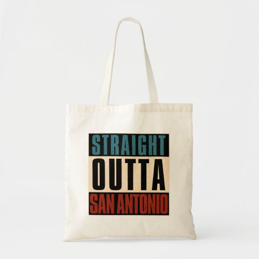 Straight Outta San Antonio Texas TX Verenigde Stat Tote Bag (Voorkant)