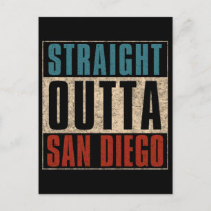 Straight Outta San Diego Californië Verenigde Stat Feestdagenkaart