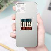 Straight Outta San Diego Californië Verenigde Stat Sticker (Telefoon)