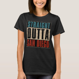 Straight Outta San Diego Californië Verenigde Stat T-shirt