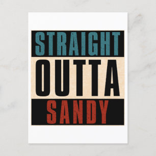 Straight Outta Sandy Utah UT Briefkaart