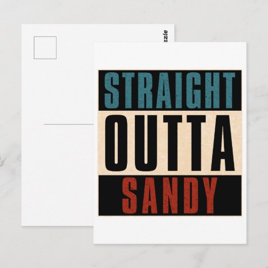Straight Outta Sandy Utah UT Briefkaart (Voorkant / Achterkant)