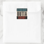 Straight Outta Sandy Utah UT Vierkante Sticker (Tas)