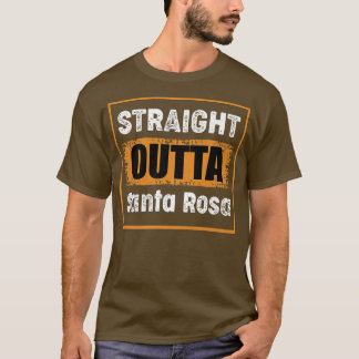 Straight Outta Santa Rosa California, VS Retro Vin T-shirt