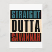 Straight Outta Savannah Georgia GA Briefkaart (Voorkant)