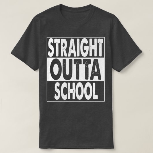 Straight Outta School T-shirt (Design voorkant)