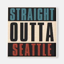 Straight Outta Seattle Washington WA Verenigde Sta Magneet