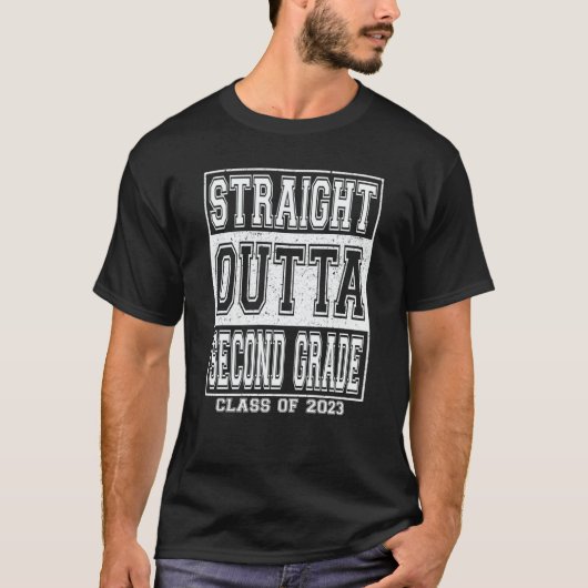 Straight Outta Second Grade Graduation 2023 Kids G T-shirt (Voorkant)
