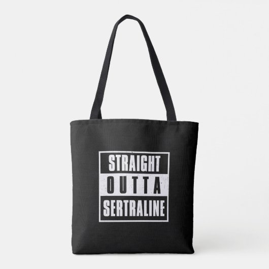 Straight Outta Sertraline Canvas tas (Achterkant)