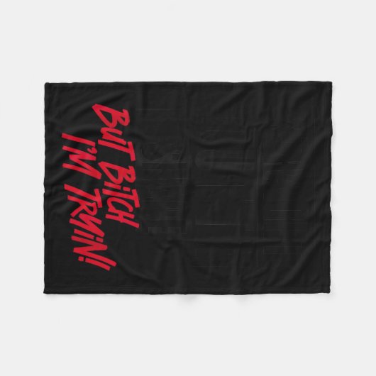 Straight Outta Shape But I'm Tryin Gym Fitness  Fleece Deken (Voorkant (Horizontaal))