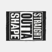 Straight Outta Shape - Funny Workout Gym Shredded Fleece Deken (Voorkant (Horizontaal))