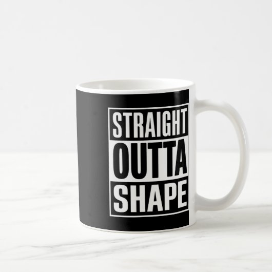 Straight Outta Shape - Funny Workout Gym Shredded Koffiemok (Rechts)