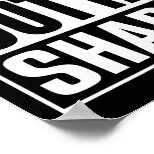 Straight Outta Shape - Funny Workout Gym Shredded Poster (Hoek)