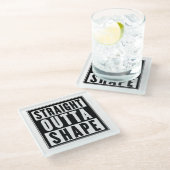 Straight Outta Shape Glazen Onderzetter (Schuin)