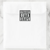 Straight Outta Shape Vierkante Sticker (Tas)