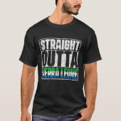 Straight Outta Sierra Leone Vlag T-shirt (Voorkant)