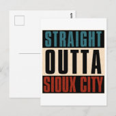 Straight Outta Sioux City Iowa IA Briefkaart (Voorkant / Achterkant)