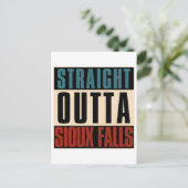 Straight Outta Sioux Herfsten South Dakota SD Briefkaart (Staand voorkant)