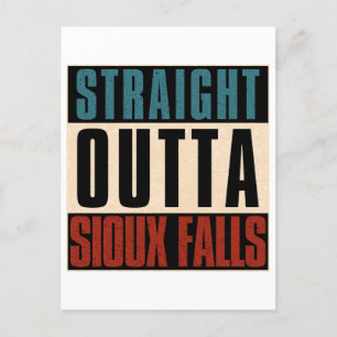 Straight Outta Sioux Herfsten South Dakota SD Feestdagenkaart