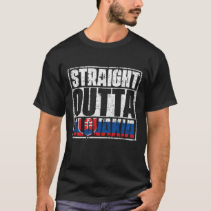 Straight Outta Slovakia Flag T-shirt