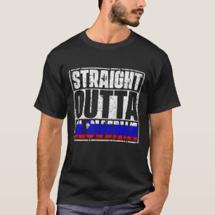 Straight Outta Slovenië Flag T-shirt