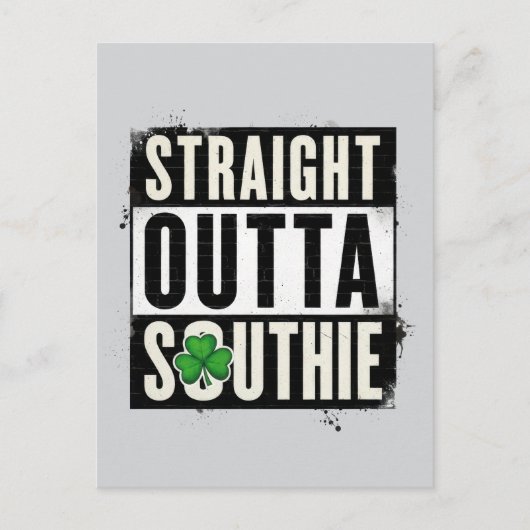 Straight Outta Southie Briefkaart (Voorkant)