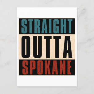Straight Outta Spokane Washington WA Briefkaart