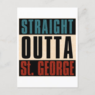 Straight Outta St. George Utah UT Briefkaart