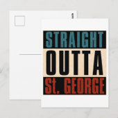 Straight Outta St. George Utah UT Briefkaart (Voorkant / Achterkant)