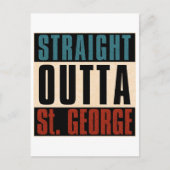 Straight Outta St. George Utah UT Briefkaart (Voorkant)