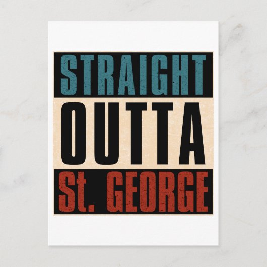 Straight Outta St. George Utah UT Briefkaart (Voorkant)